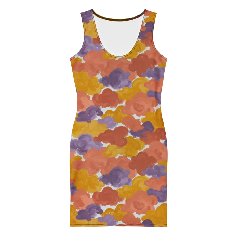 Melted Marigold on Bodycon Dress — Front