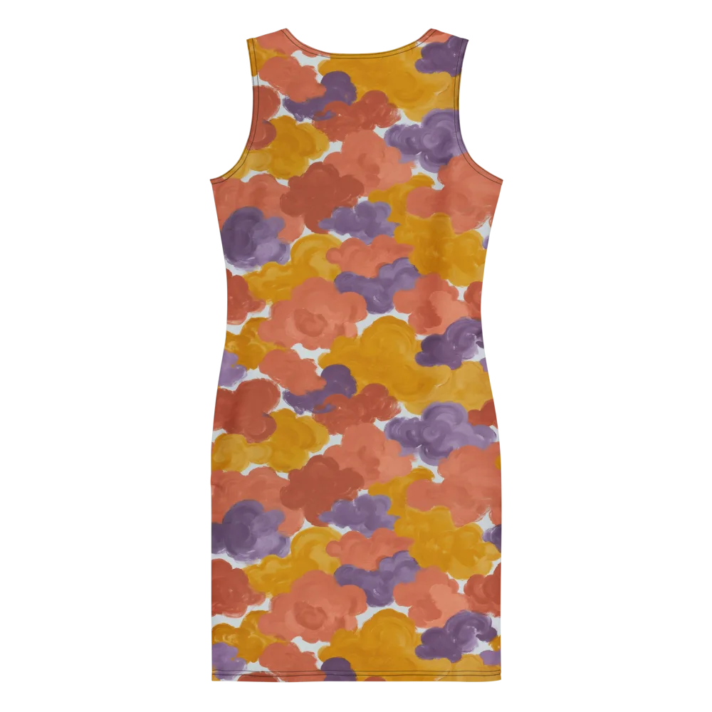 Melted Marigold on Bodycon Dress — Back