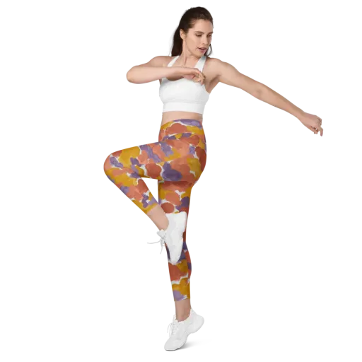Melted Marigold on a Leggings with Pockets
