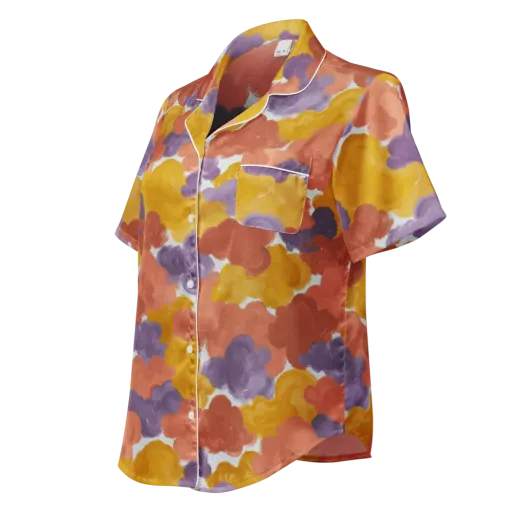 Melted Marigold on a Women's Short Sleeve Pajama Top