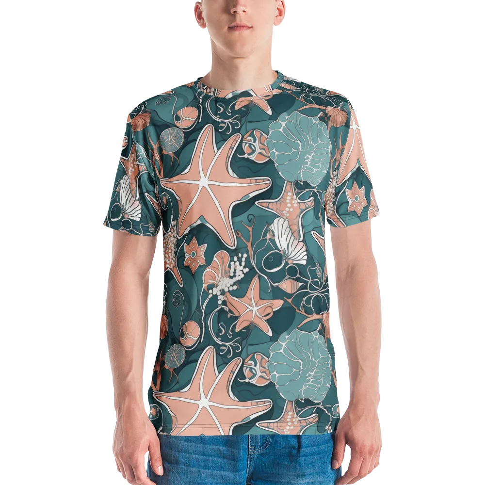 Seashell Reverie on Men's Crew Neck T-Shirt — Front