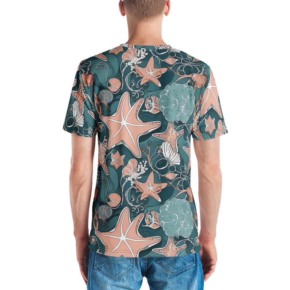 Seashell Reverie on Men's Crew Neck T-Shirt — Back