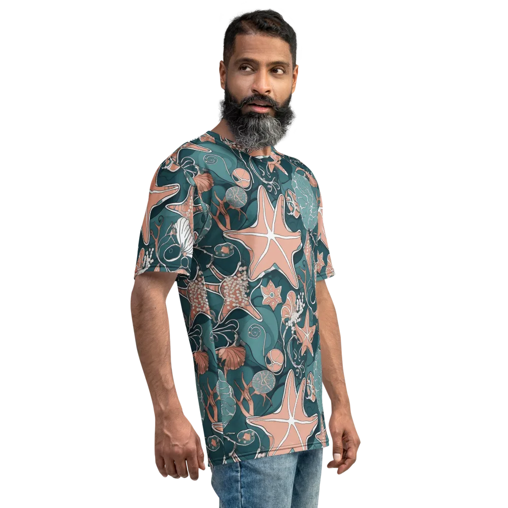 Seashell Reverie on Men's Crew Neck T-Shirt — Right