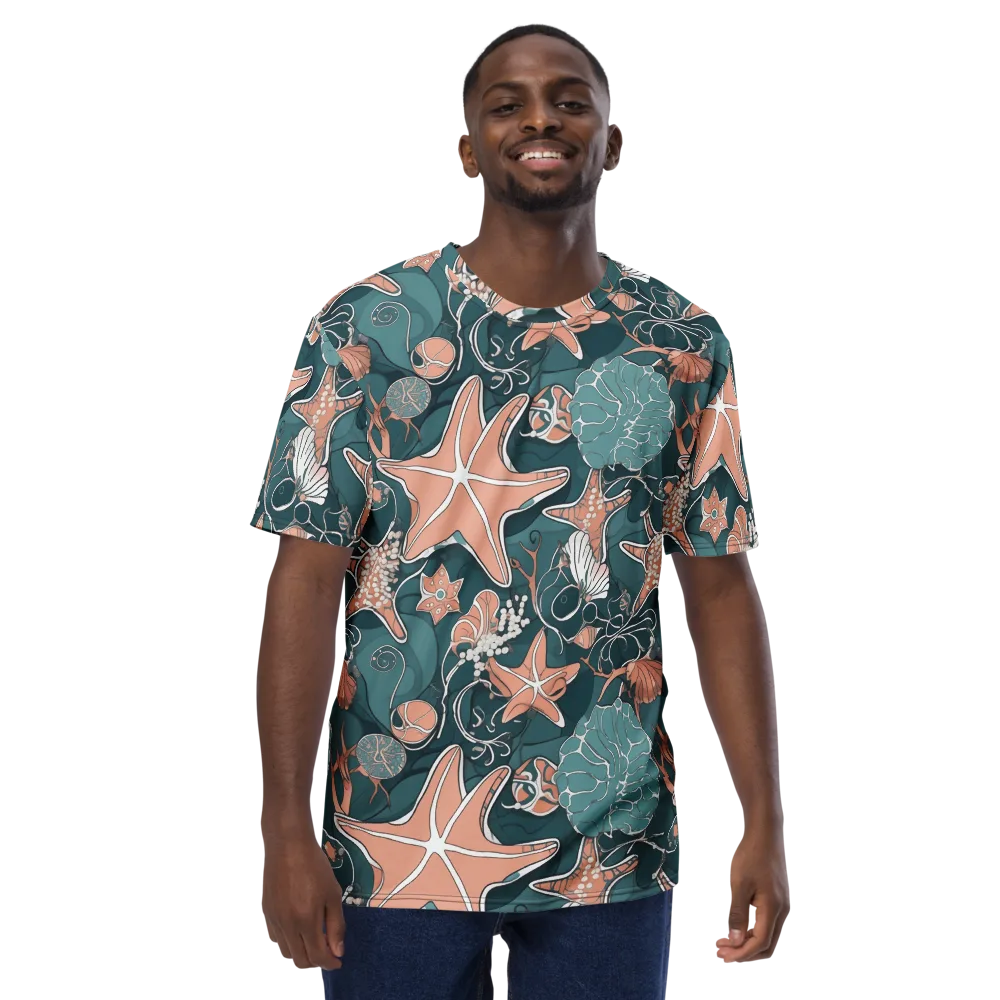 Seashell Reverie on Men's Crew Neck T-Shirt — Front