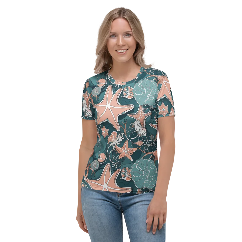 Seashell Reverie on Women's Crew Neck T-Shirt — Front