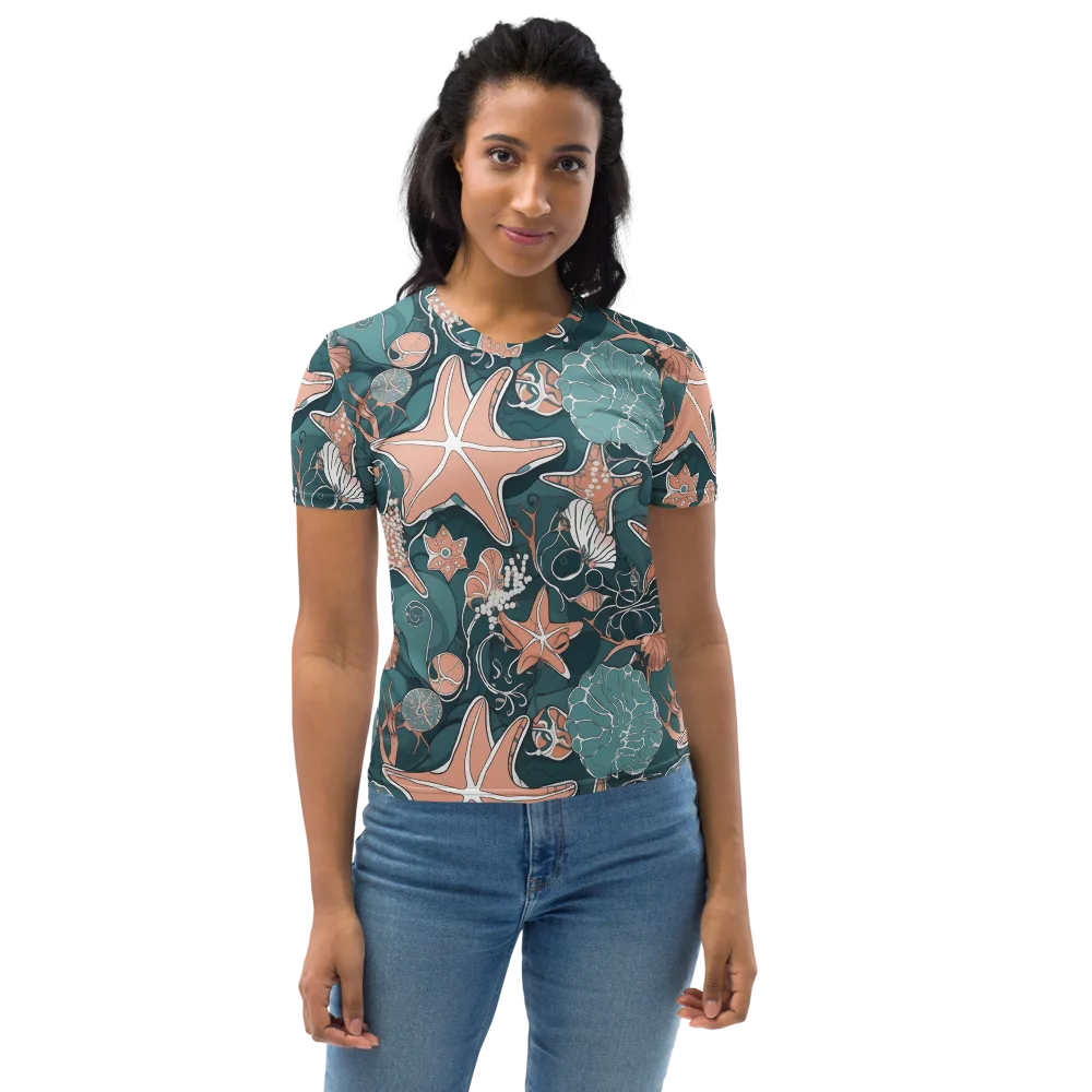 Seashell Reverie on Women's Crew Neck T-Shirt — Front