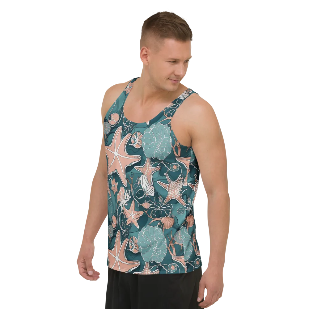 Seashell Reverie on Men's Tank Top — Left Front