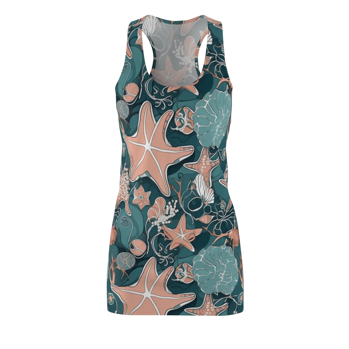 Seashell Reverie on Racerback Dress — Front