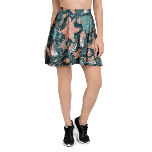 Seashell Reverie on a Skater Skirt