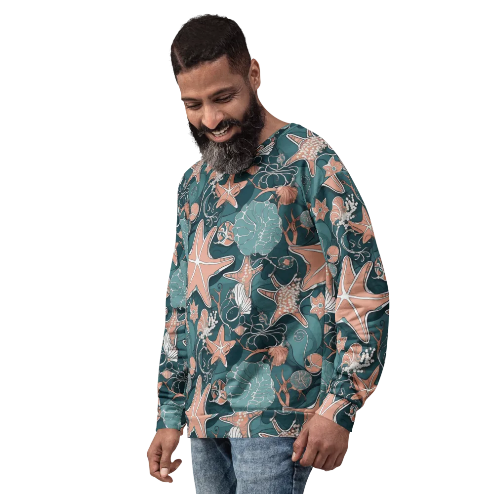 Seashell Reverie on Sweatshirt — Left Front