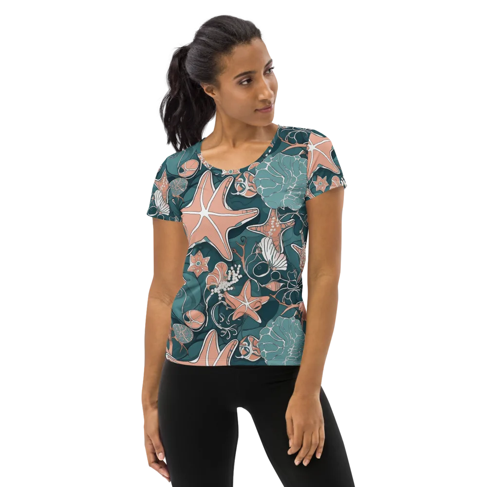 Seashell Reverie on Women's Athletic T-Shirt — Front