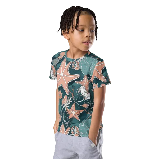 Seashell Reverie on a Kids Crew Neck T-Shirt