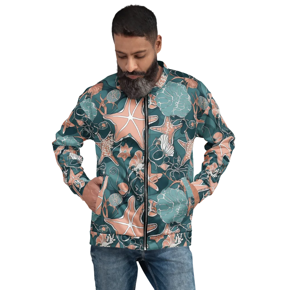 Seashell Reverie on Bomber Jacket — Front