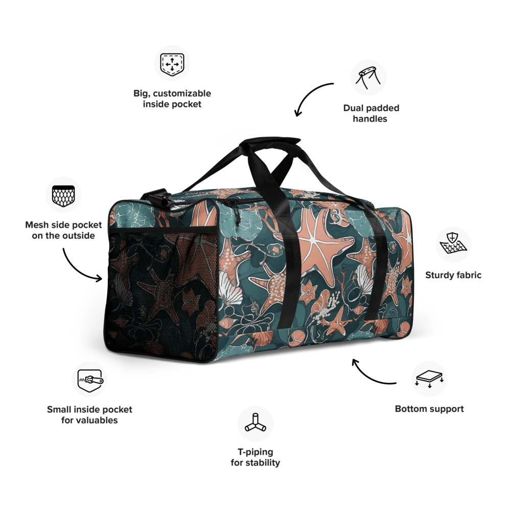 Seashell Reverie on Duffle Bag — Right Front