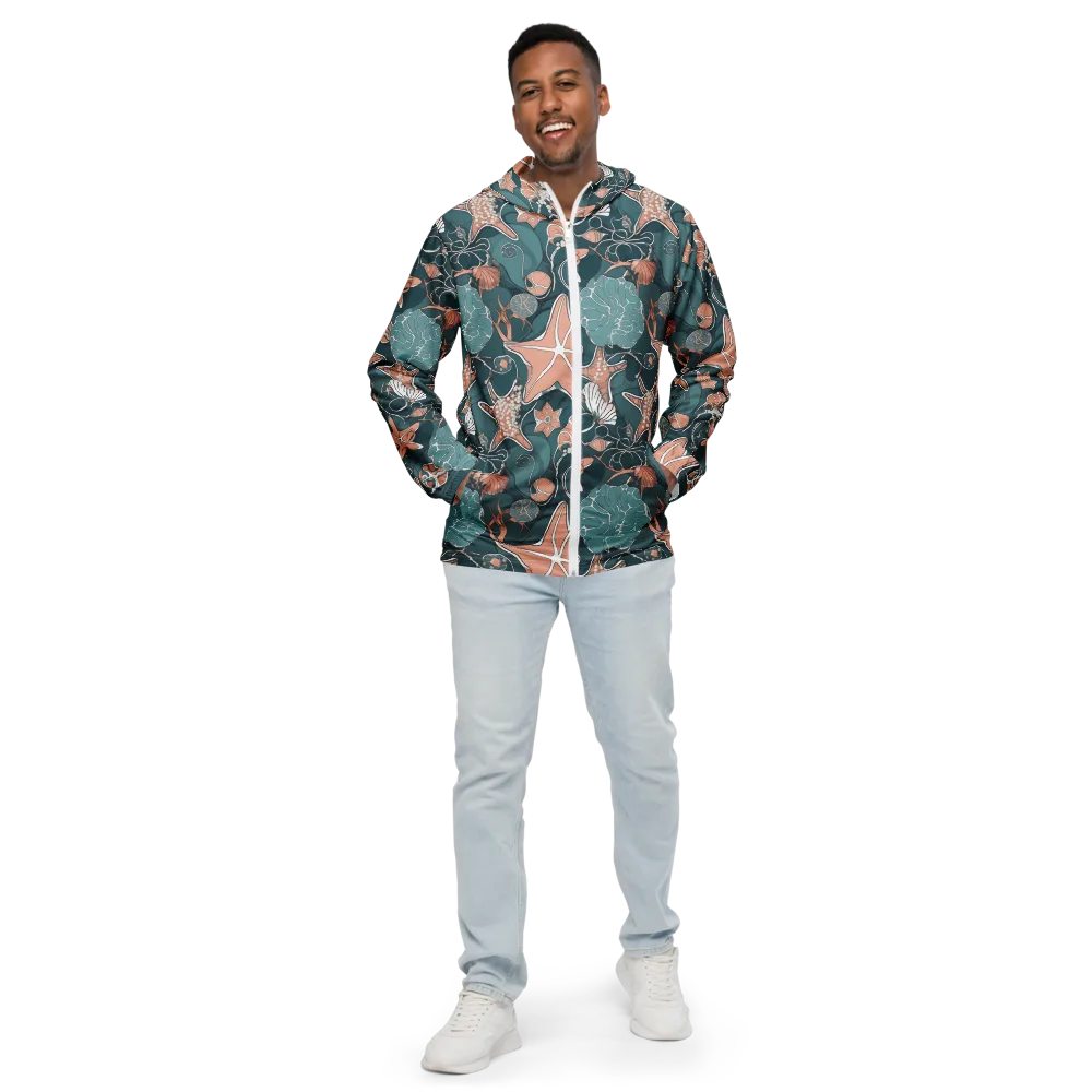 Seashell Reverie on Men's Windbreaker — Front