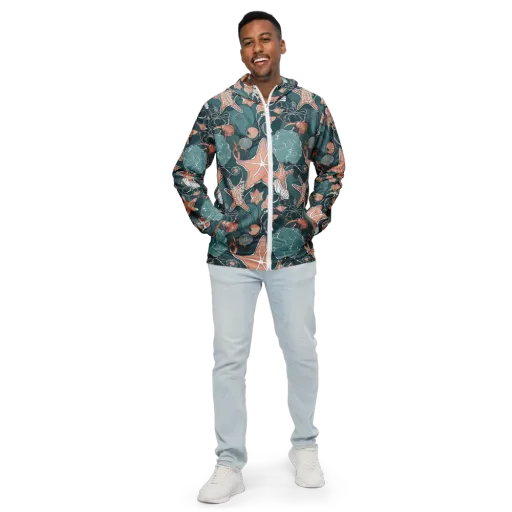 Seashell Reverie on a Men's Windbreaker