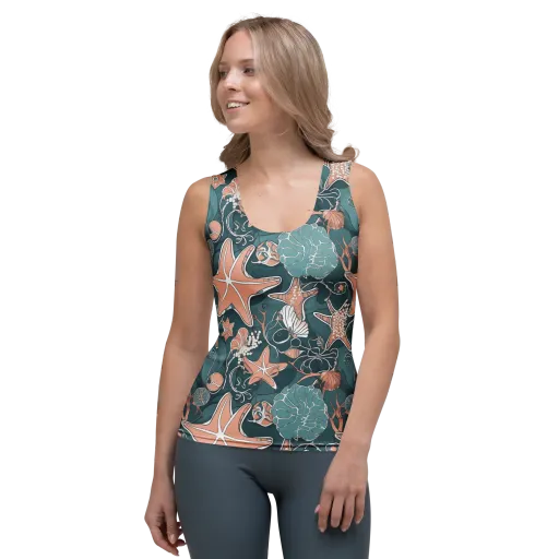 Seashell Reverie on a Women's Tank Top