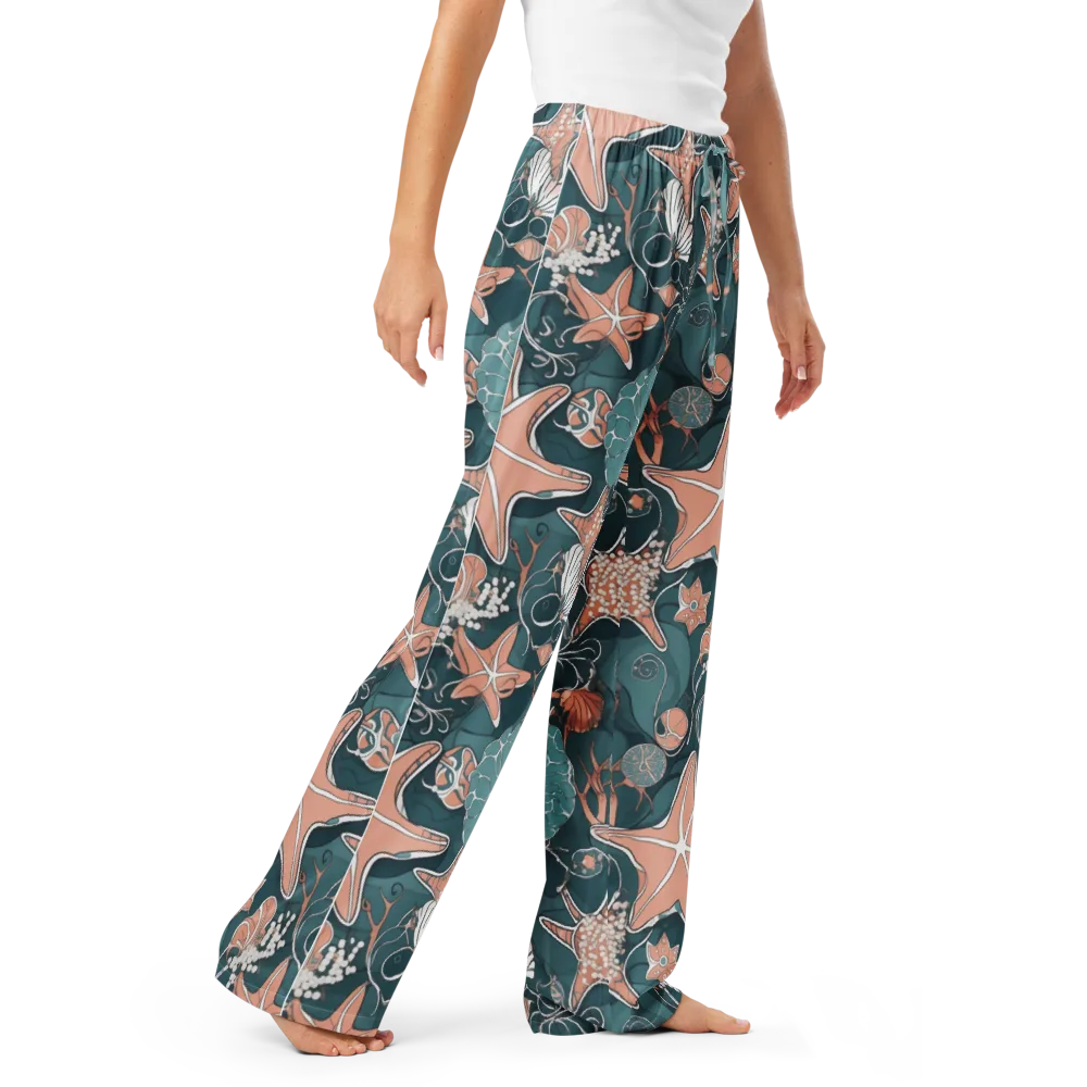Seashell Reverie on Women's Pajama Pants — Right Front
