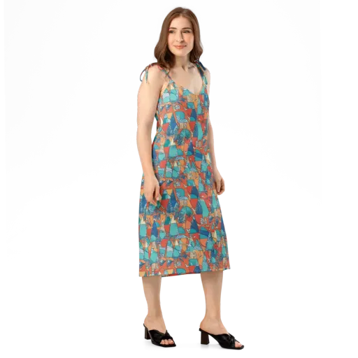 Tidal Collage on a Slip Dress