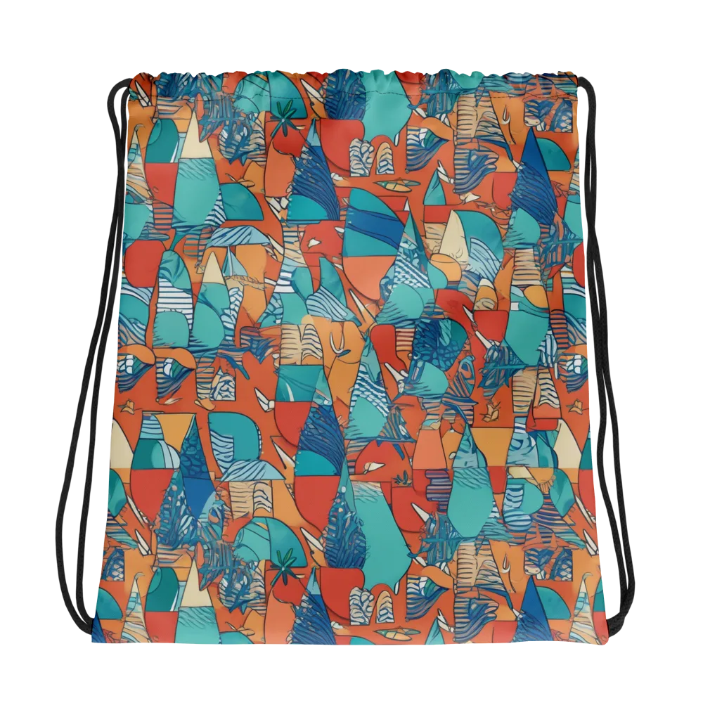 Tidal Collage on Drawstring Bag — Photo