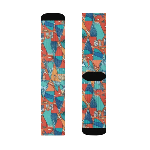 Tidal Collage on a Socks