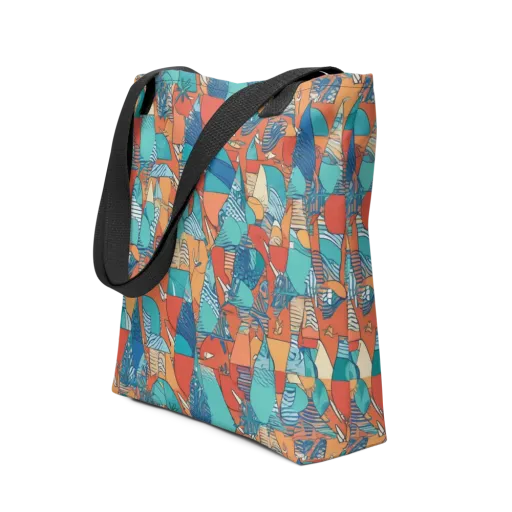Tidal Collage on a Tote Bag