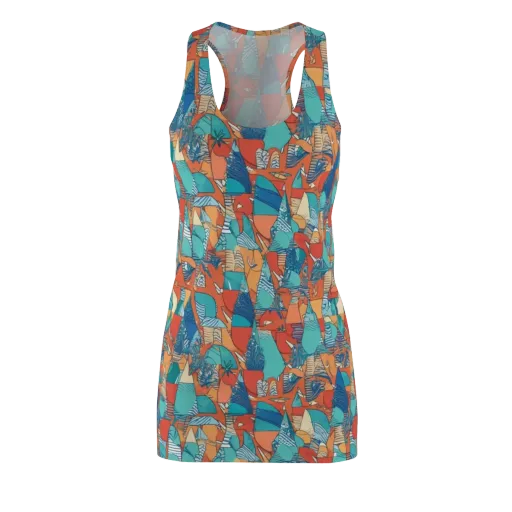 Tidal Collage on a Racerback Dress