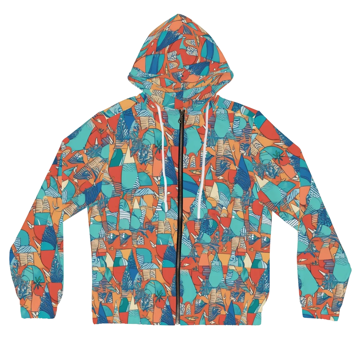 Tidal Collage on Women's Full-Zip Hoodie — Front