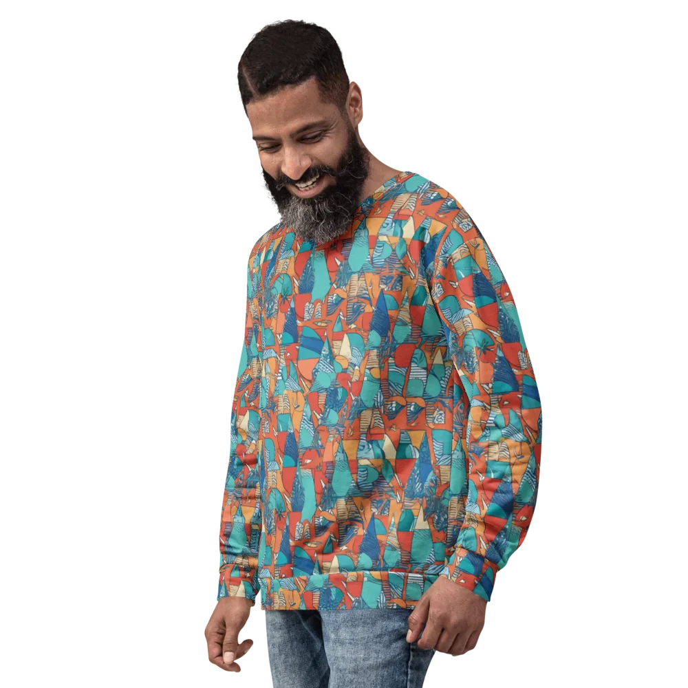 Tidal Collage on Sweatshirt — Left Front