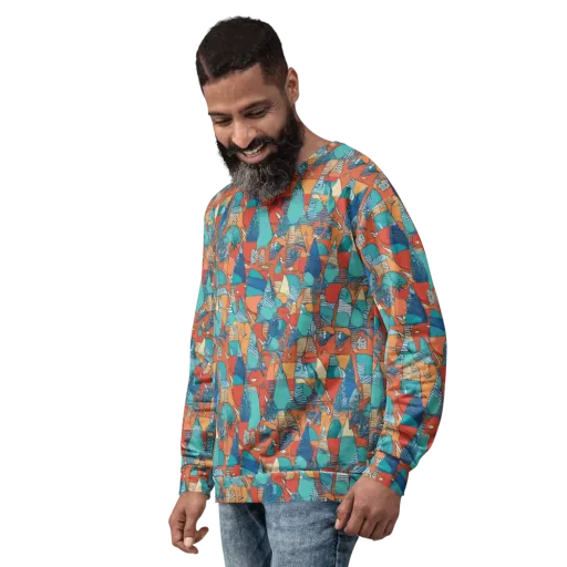 Tidal Collage on a Sweatshirt