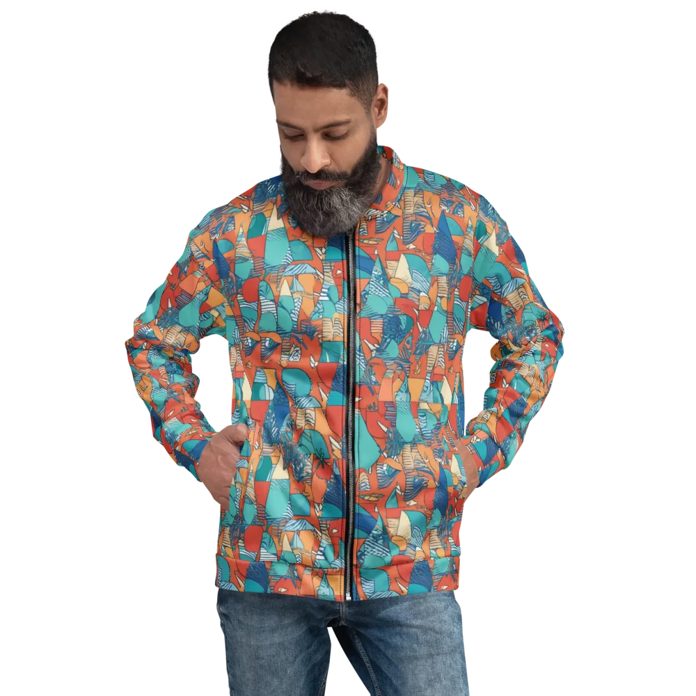 Tidal Collage on Bomber Jacket — Front