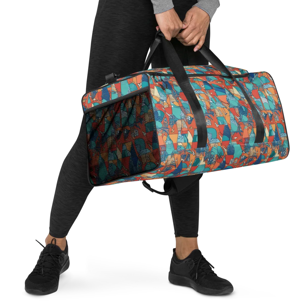 Tidal Collage on Duffle Bag — Right Front