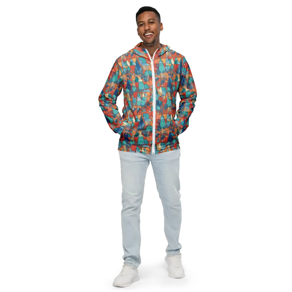 Tidal Collage on Men's Windbreaker — Front