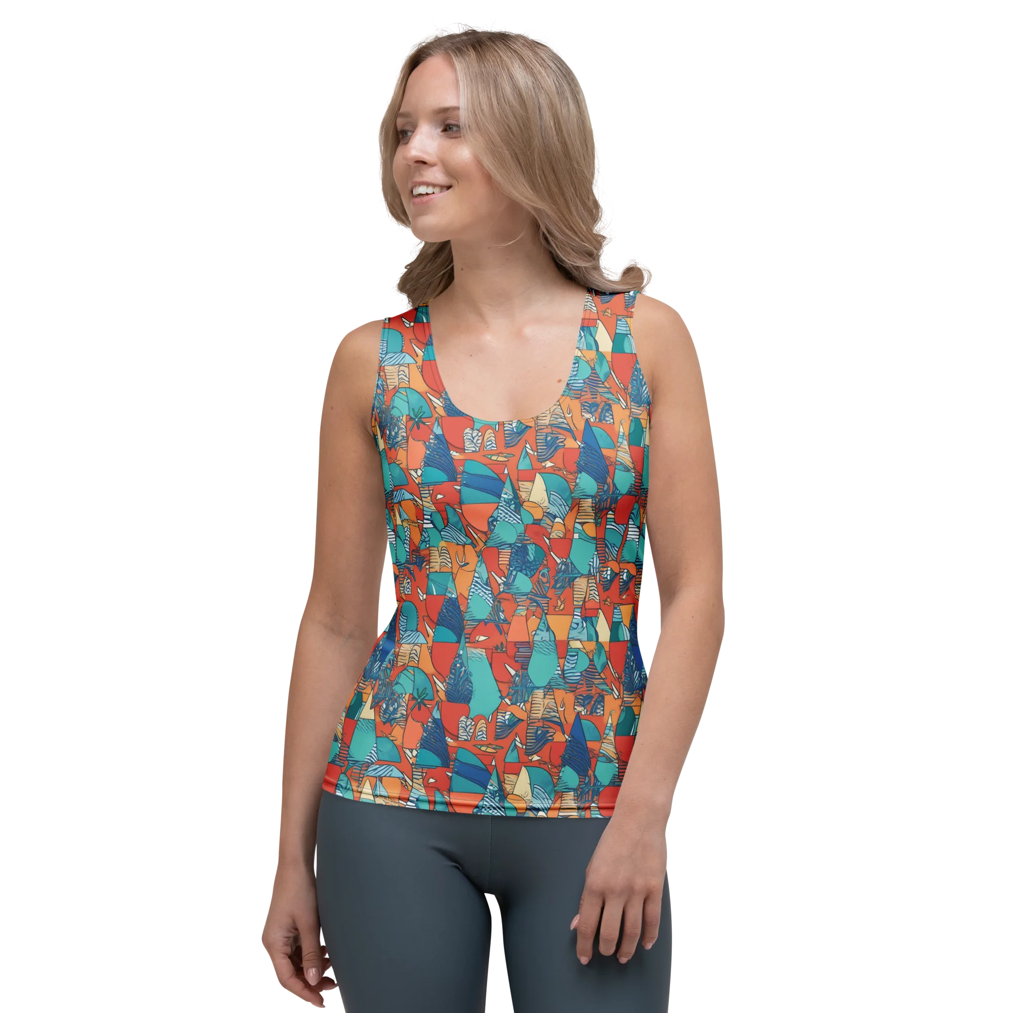 Tidal Collage on Women's Tank Top — Front