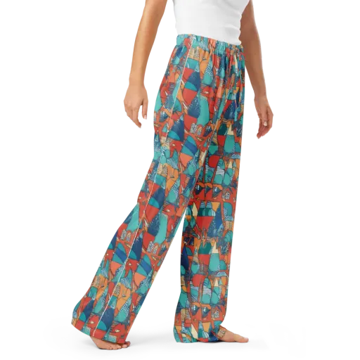 Tidal Collage on a Women's Pajama Pants