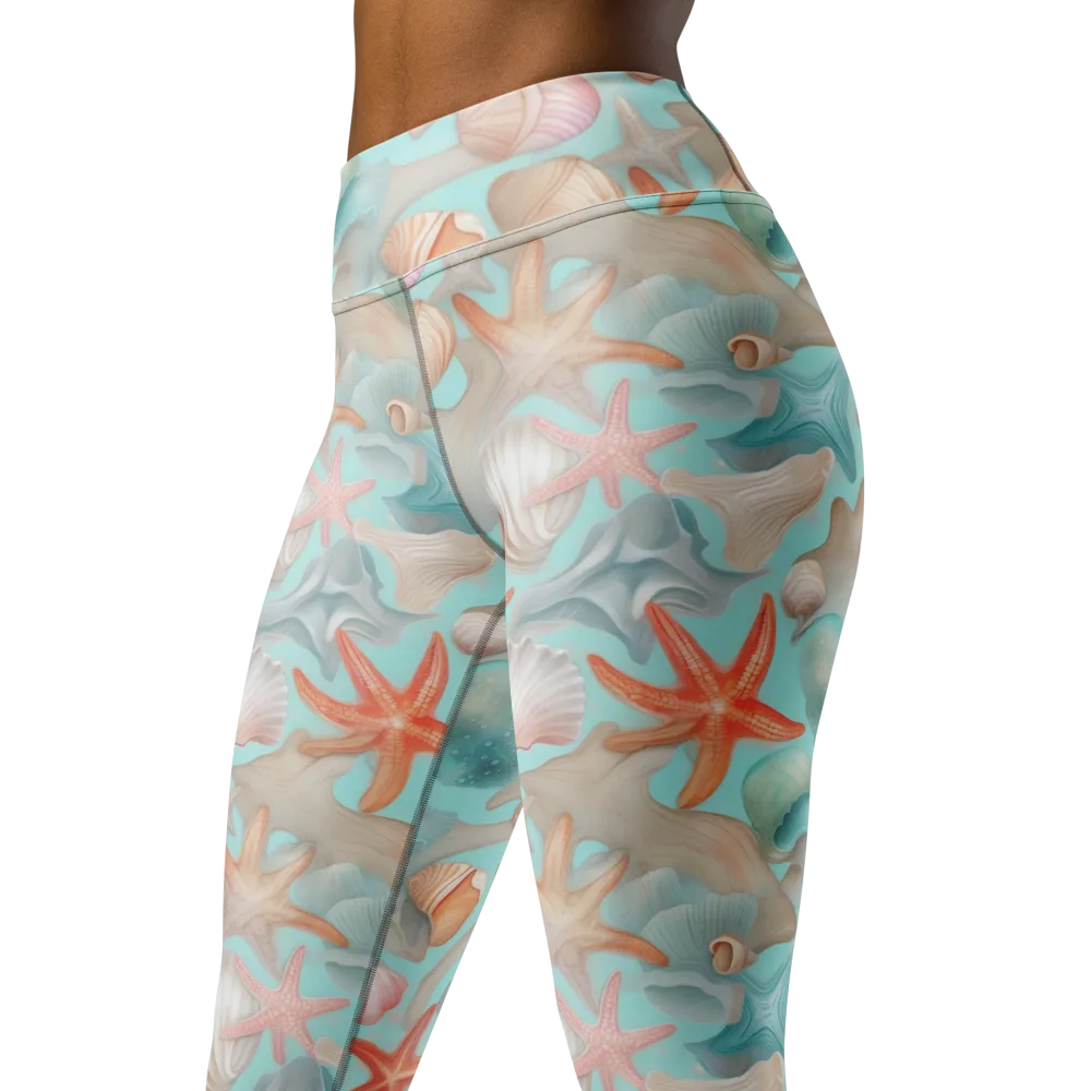 Tidepool Reverie on Yoga Leggings — Left Front