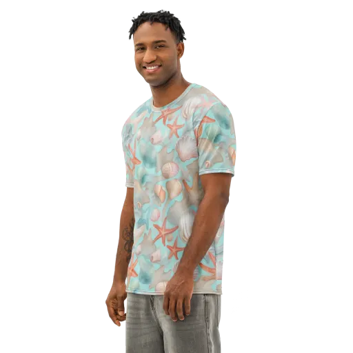 Tidepool Reverie on a Men's Cotton Crew Neck T-Shirt