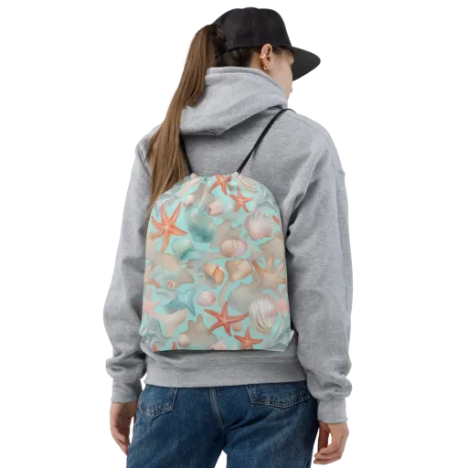 Tidepool Reverie on a Drawstring Bag