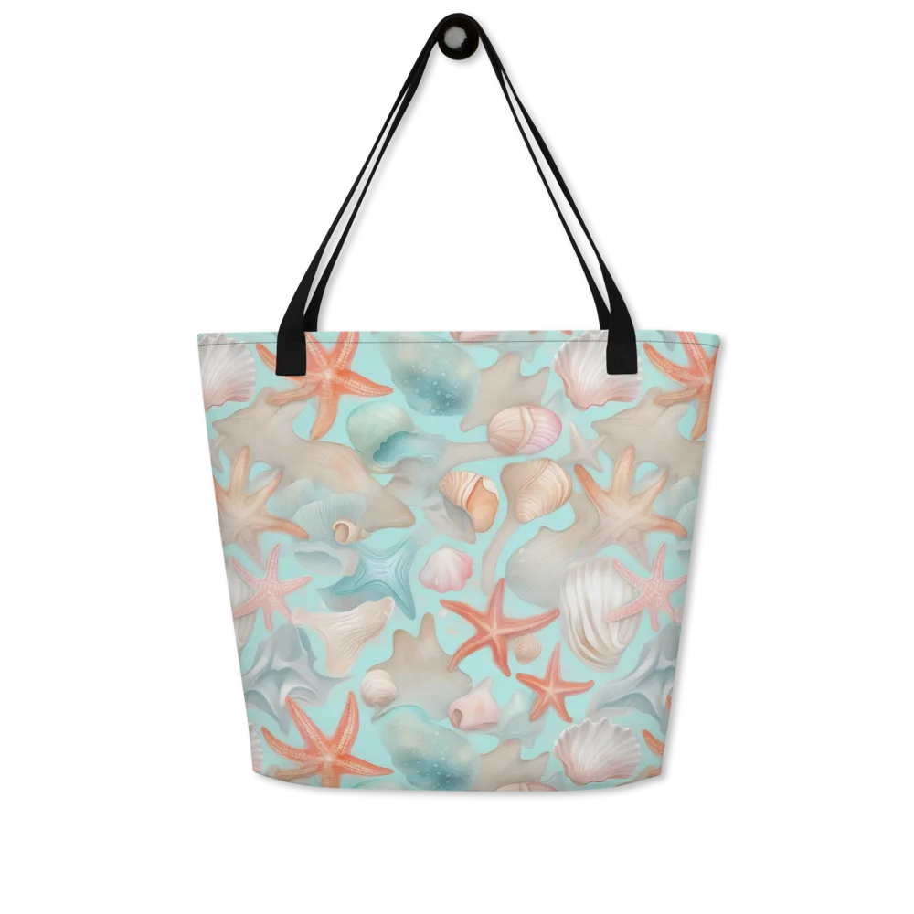 Tidepool Reverie on Large Tote Bag W/ Pocket — Front