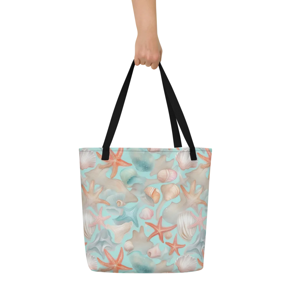 Tidepool Reverie on Large Tote Bag W/ Pocket — Front
