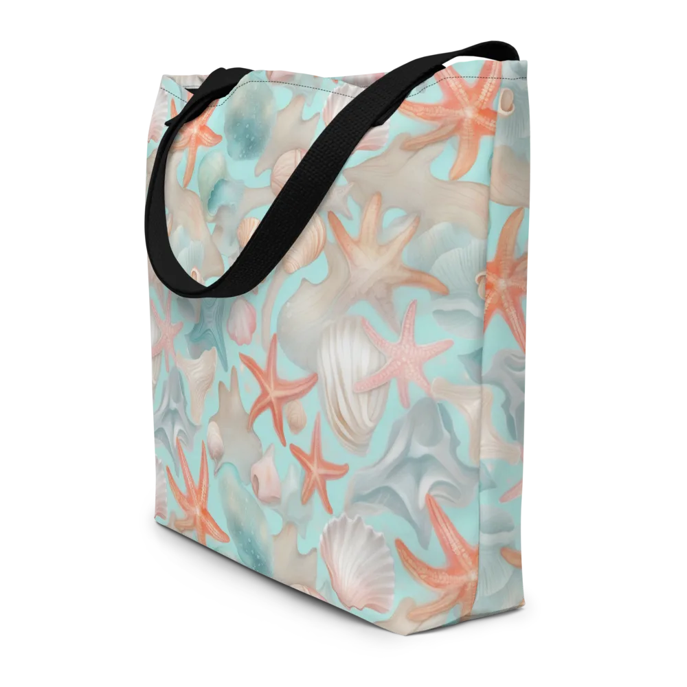 Tidepool Reverie on Large Tote Bag W/ Pocket — Front