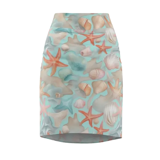 Tidepool Reverie on a Pencil Skirt