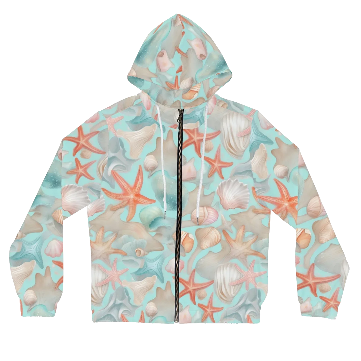 Tidepool Reverie on Women's Full-Zip Hoodie — Front