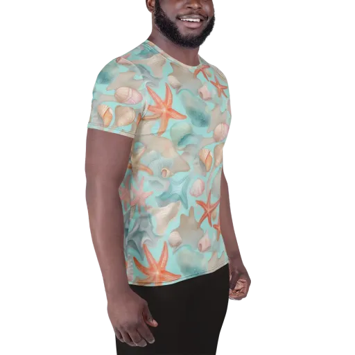 Tidepool Reverie on a Men's Athletic T-Shirt