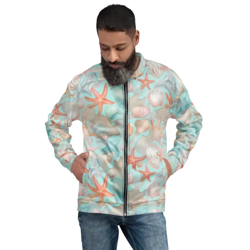 Tidepool Reverie on a Bomber Jacket