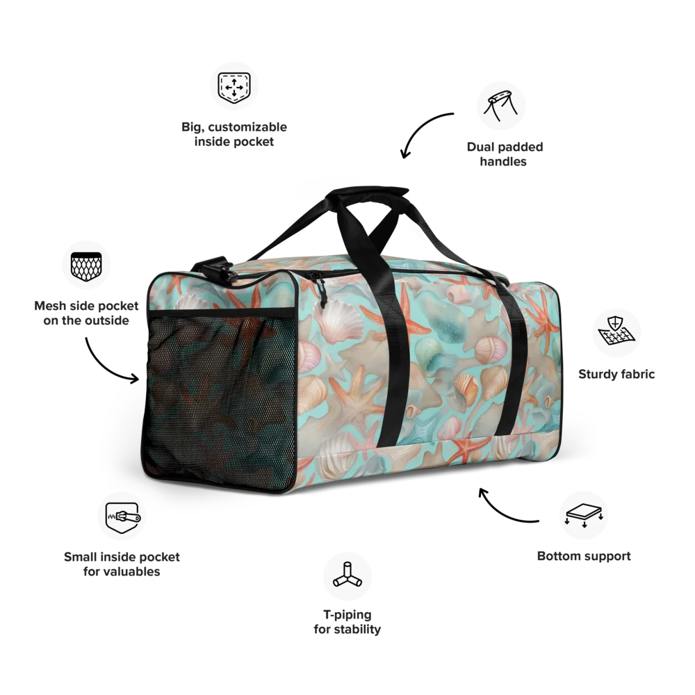 Tidepool Reverie on Duffle Bag — Right Front
