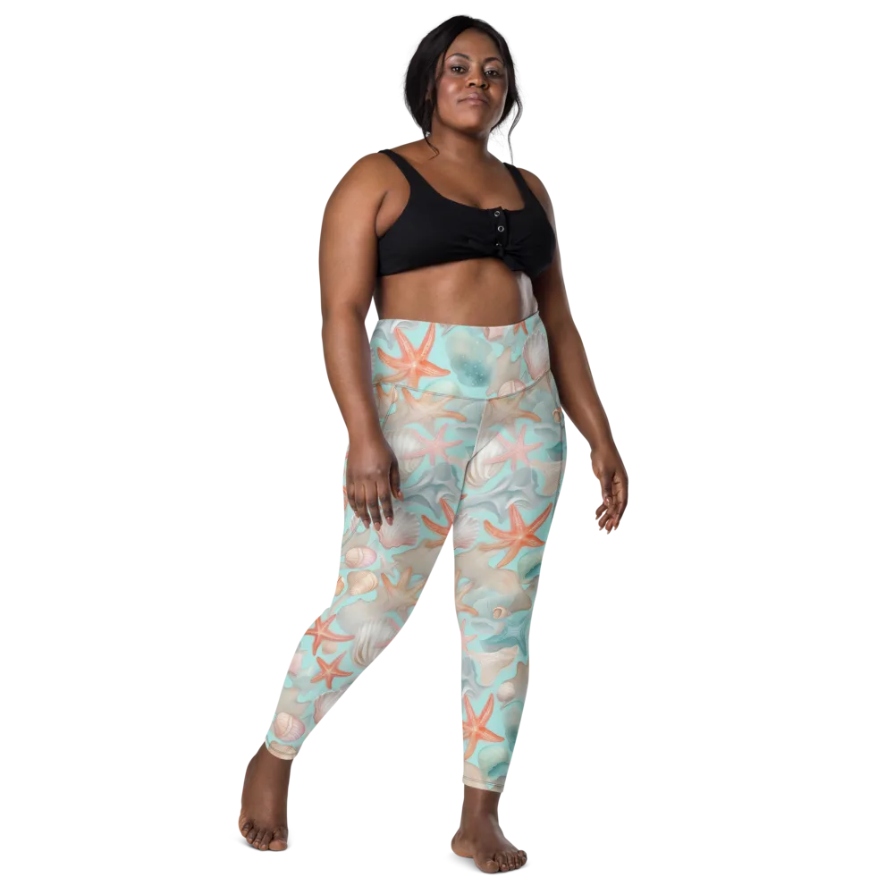 Tidepool Reverie on Leggings with Pockets — Front