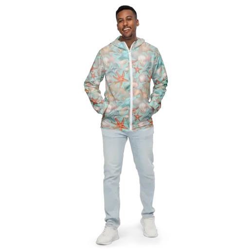 Tidepool Reverie on a Men's Windbreaker