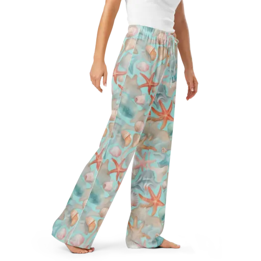 Tidepool Reverie on a Women's Pajama Pants