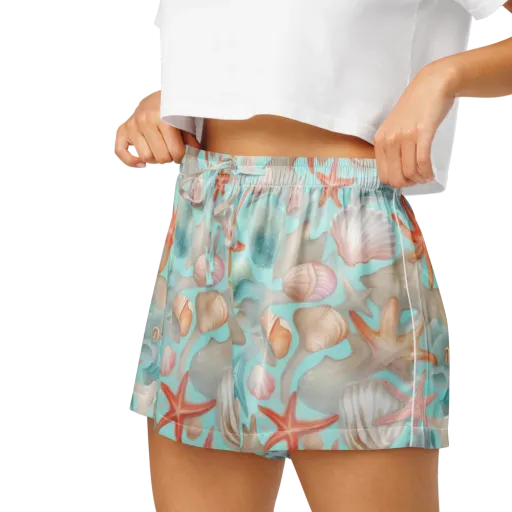 Tidepool Reverie on a Women's Pajama Shorts